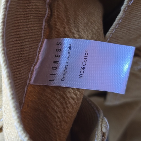 Lioness Mustard Yellow Baggy Miami Vice Cargo Jeans - Picture 10 of 12